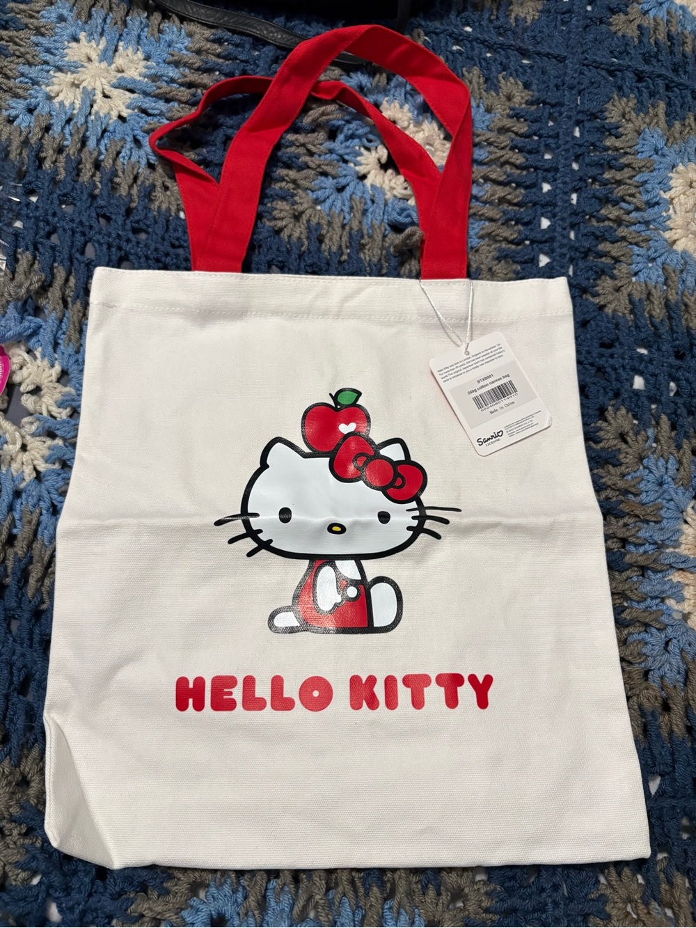 Sanrio Hello Kitty White Tote with Red Accents